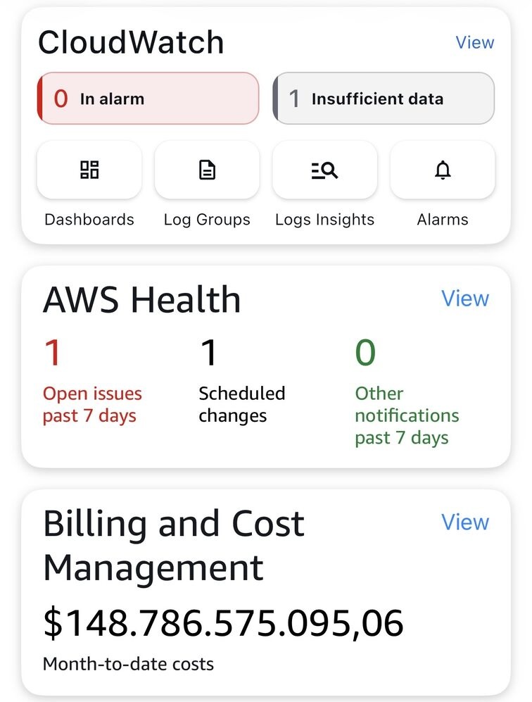 AWS Billing Shows $148,786,575,095.06 Owed